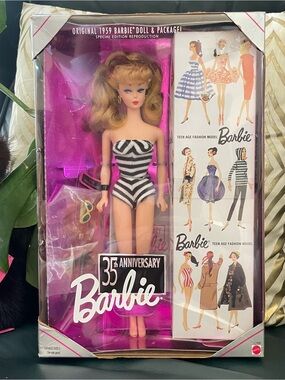 Barbie 35th Anniversary Original 1959 Barbie Doll New In Box